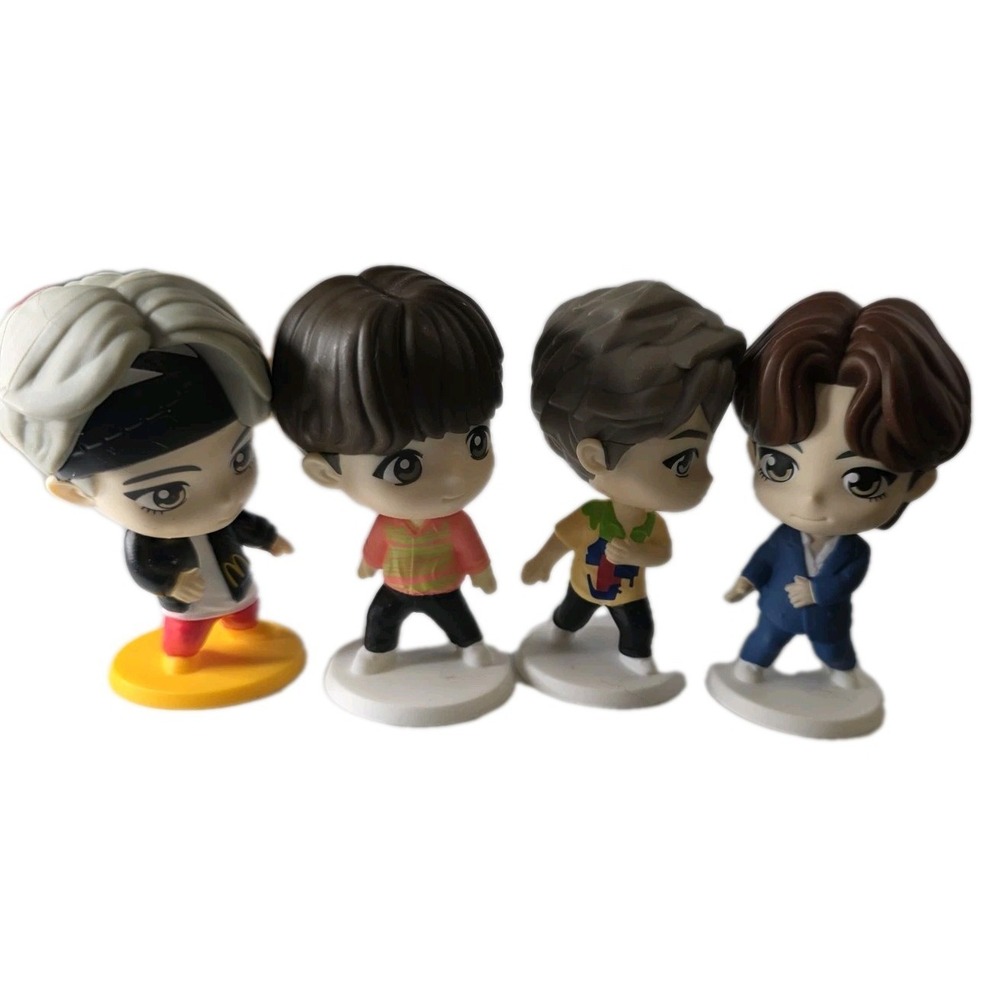 McDonald's TinyTAN x BTS Happy Meal Figures‎ MIC Drop Throwback Lot 4